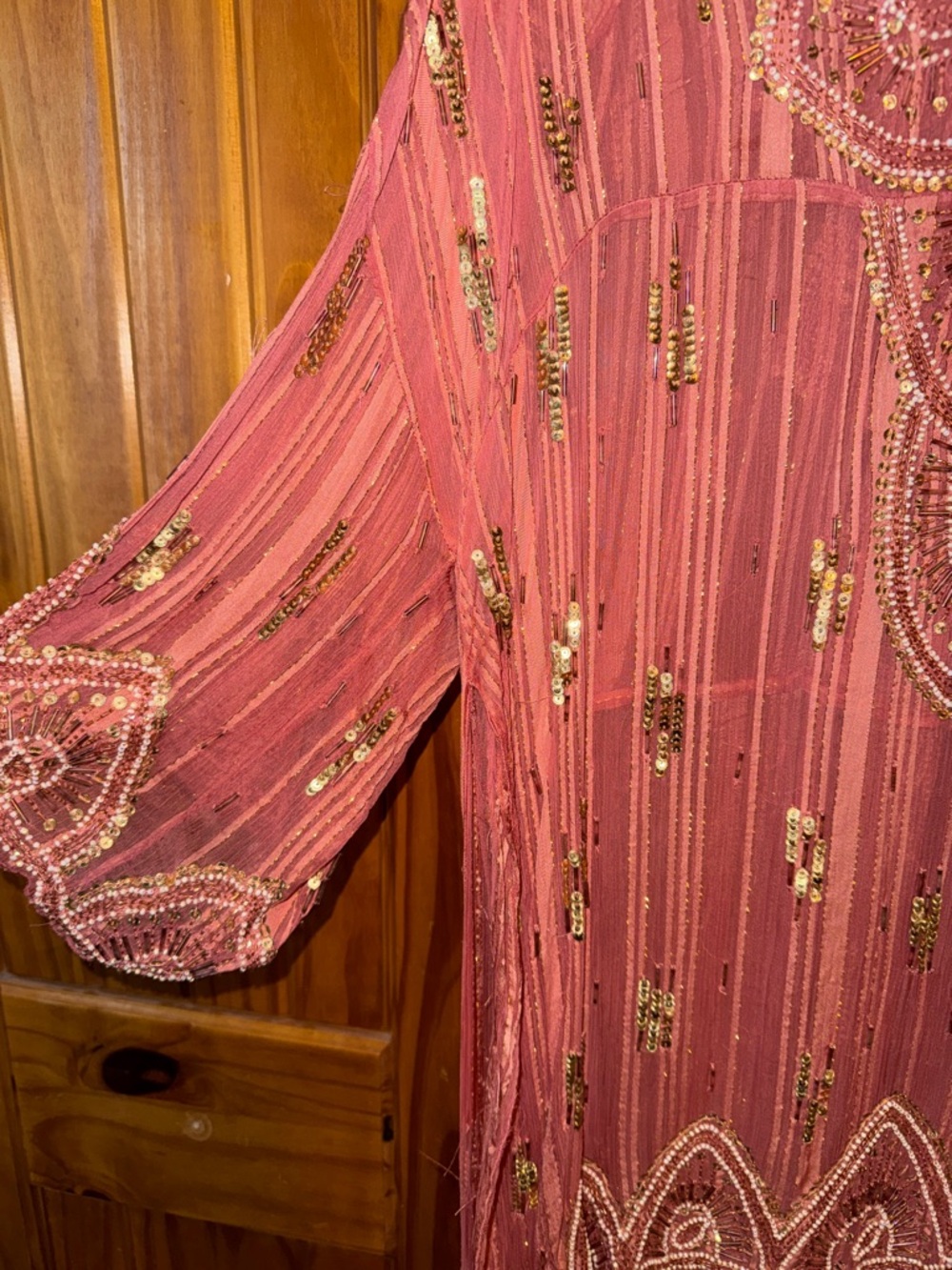 Free People Rose Pink Embellished Sheer Tunic - Picture 4 of 9